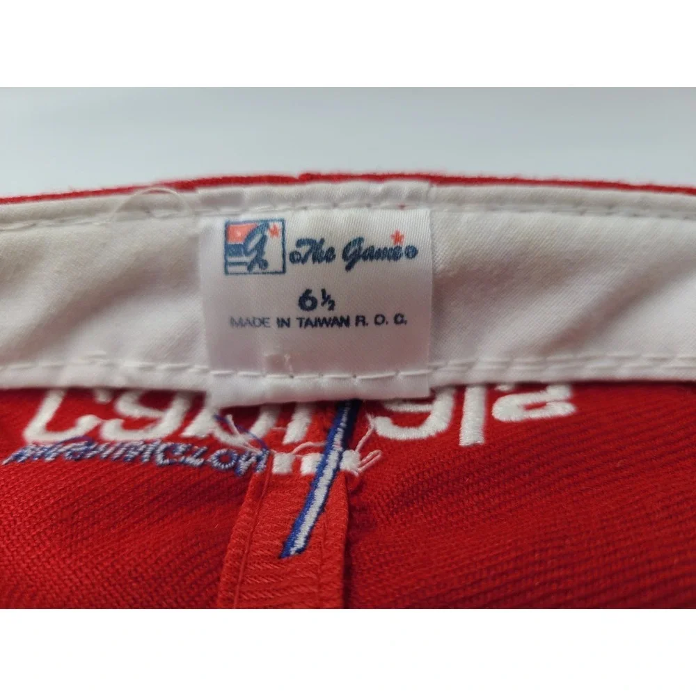 Vintage Washington Capitals The Game Fitted 6 1/2 Hat Cap Youth Boy NHL Red Blue